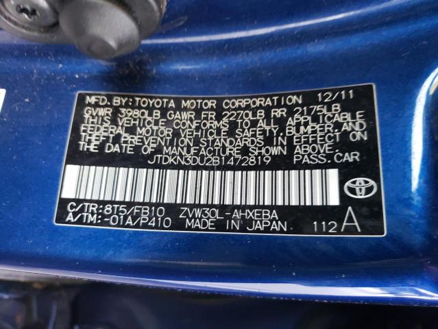 Photo 11 VIN: JTDKN3DU2B1472819 - TOYOTA PRIUS 