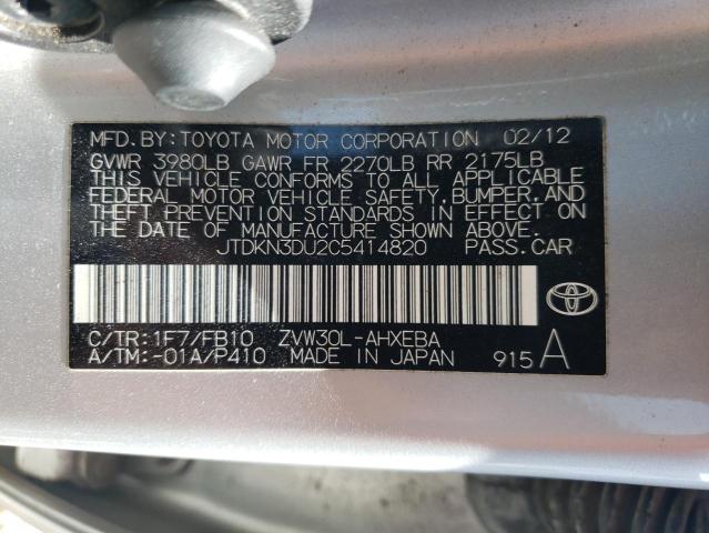 Photo 11 VIN: JTDKN3DU2C5414820 - TOYOTA PRIUS 