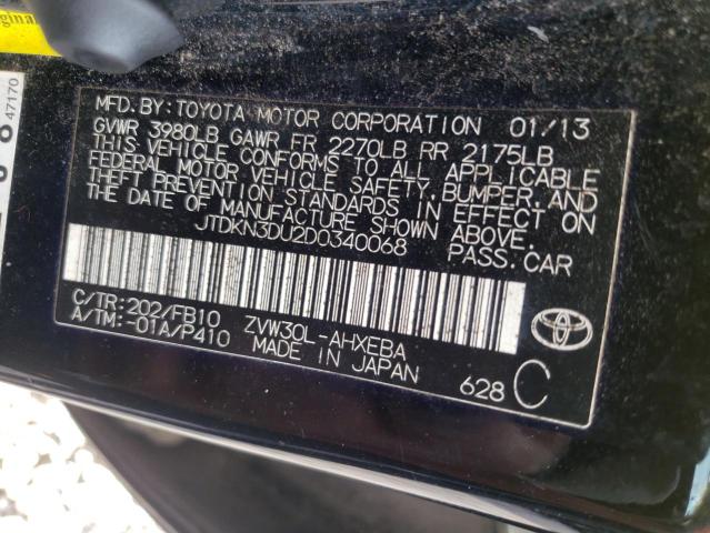 Photo 9 VIN: JTDKN3DU2D0340068 - TOYOTA PRIUS 