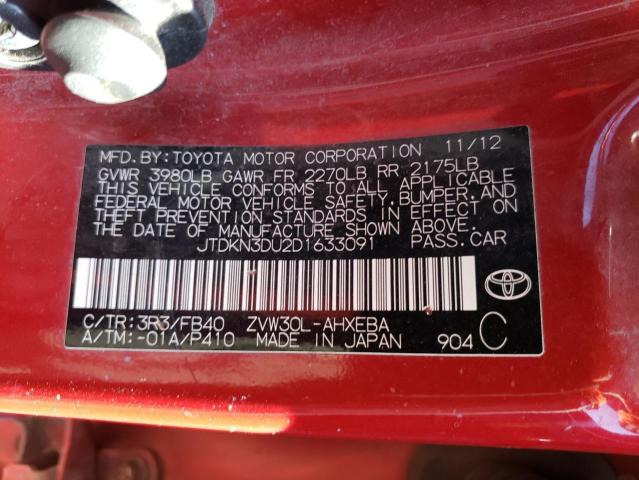 Photo 11 VIN: JTDKN3DU2D1633091 - TOYOTA PRIUS 