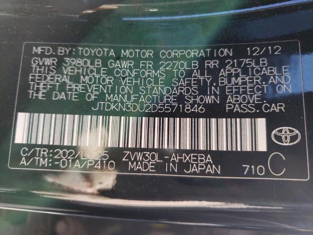 Photo 9 VIN: JTDKN3DU2D5571846 - TOYOTA PRIUS 