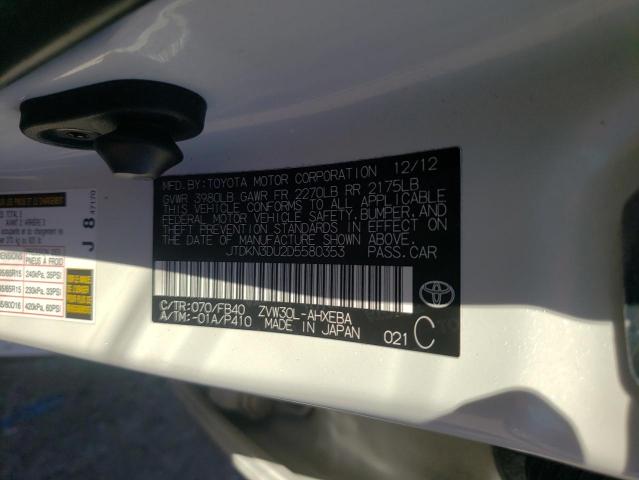 Photo 9 VIN: JTDKN3DU2D5580353 - TOYOTA PRIUS 