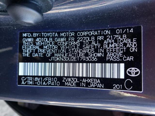 Photo 9 VIN: JTDKN3DU2E1793036 - TOYOTA PRIUS 