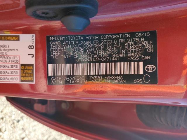 Photo 12 VIN: JTDKN3DU2F0471441 - TOYOTA PRIUS 