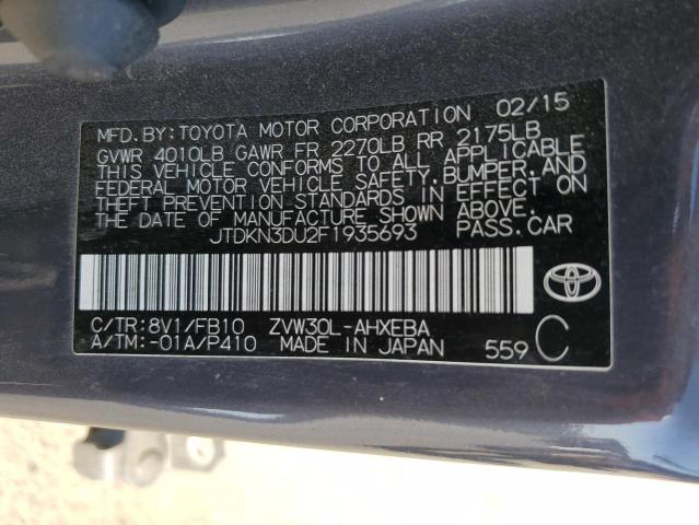 Photo 11 VIN: JTDKN3DU2F1935693 - TOYOTA PRIUS 