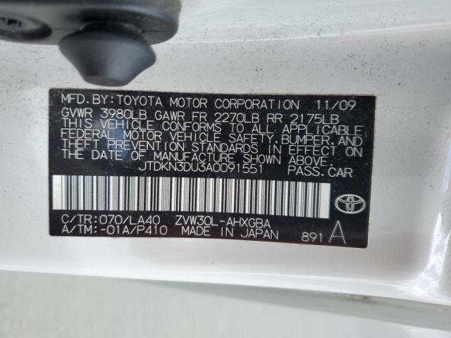 Photo 11 VIN: JTDKN3DU3A0091551 - TOYOTA PRIUS 