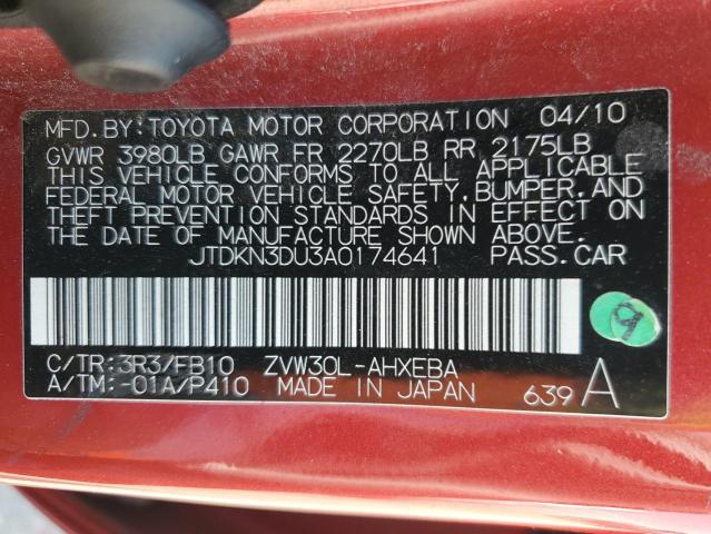 Photo 11 VIN: JTDKN3DU3A0174641 - TOYOTA PRIUS 