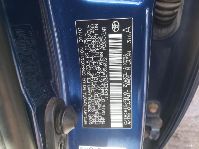 Photo 11 VIN: JTDKN3DU3A0228472 - TOYOTA PRIUS 