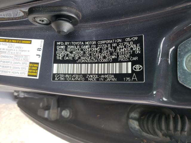 Photo 9 VIN: JTDKN3DU3A1008873 - TOYOTA PRIUS 