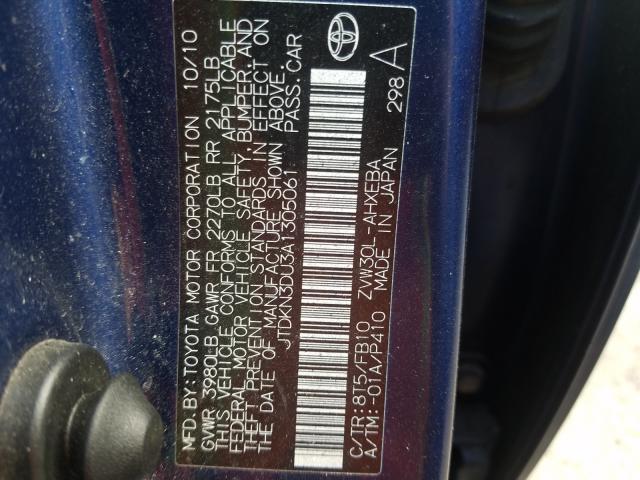 Photo 9 VIN: JTDKN3DU3A1305061 - TOYOTA PRIUS 