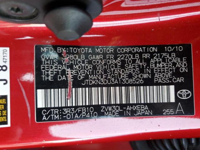 Photo 11 VIN: JTDKN3DU3A1308526 - TOYOTA PRIUS 