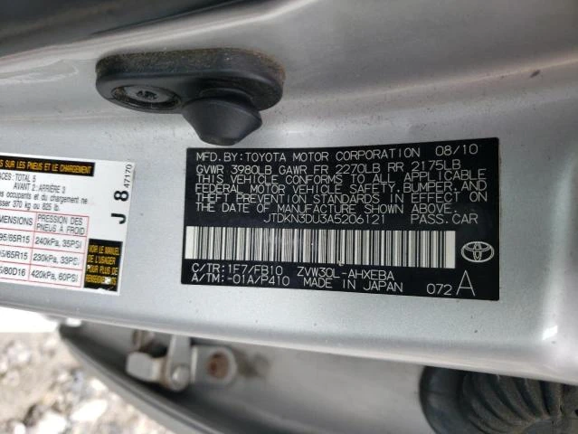 Photo 11 VIN: JTDKN3DU3A5206121 - TOYOTA PRIUS 