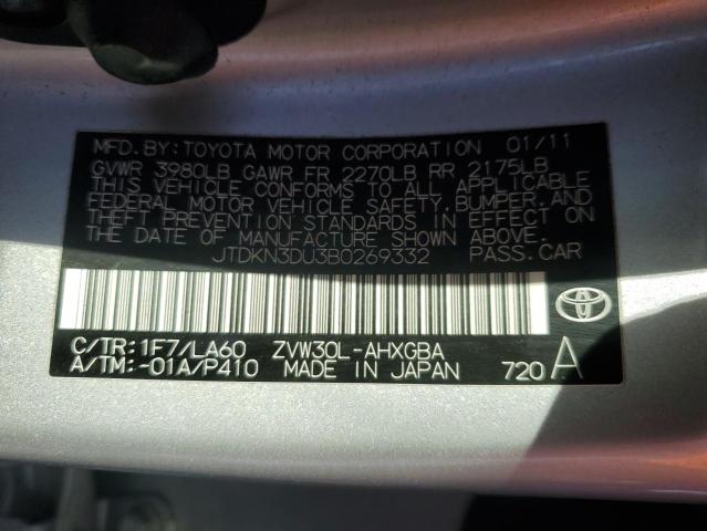 Photo 11 VIN: JTDKN3DU3B0269332 - TOYOTA PRIUS 