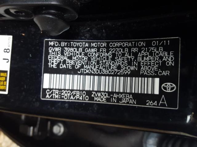 Photo 9 VIN: JTDKN3DU3B0272599 - TOYOTA PRIUS 