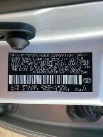 Photo 11 VIN: JTDKN3DU3B0301079 - TOYOTA PRIUS 