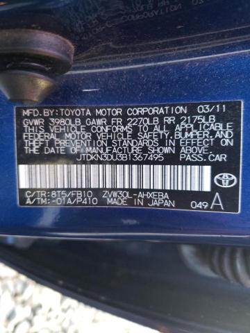 Photo 9 VIN: JTDKN3DU3B1367495 - TOYOTA PRIUS 