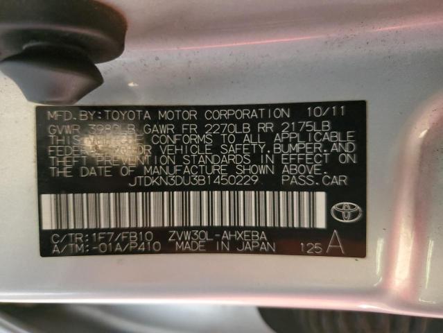 Photo 11 VIN: JTDKN3DU3B1450229 - TOYOTA PRIUS 