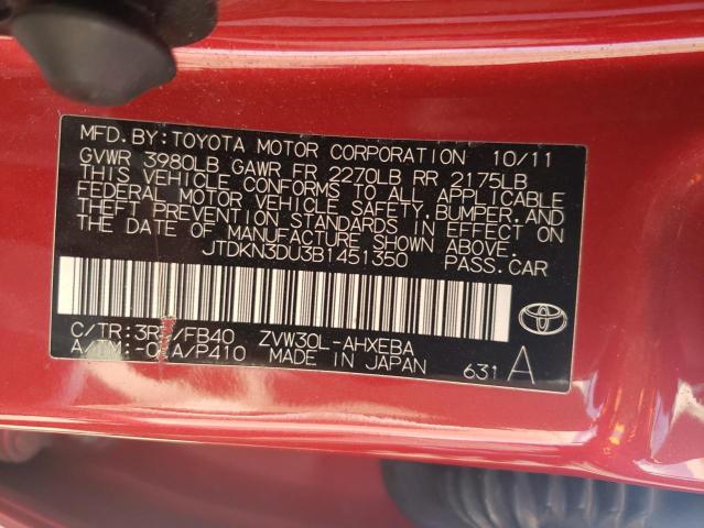 Photo 11 VIN: JTDKN3DU3B1451350 - TOYOTA PRIUS 