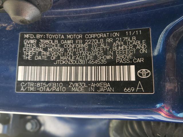 Photo 9 VIN: JTDKN3DU3B1464535 - TOYOTA PRIUS 