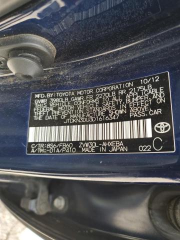 Photo 11 VIN: JTDKN3DU3D1616347 - TOYOTA PRIUS 