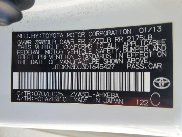 Photo 11 VIN: JTDKN3DU3D1645427 - TOYOTA PRIUS 