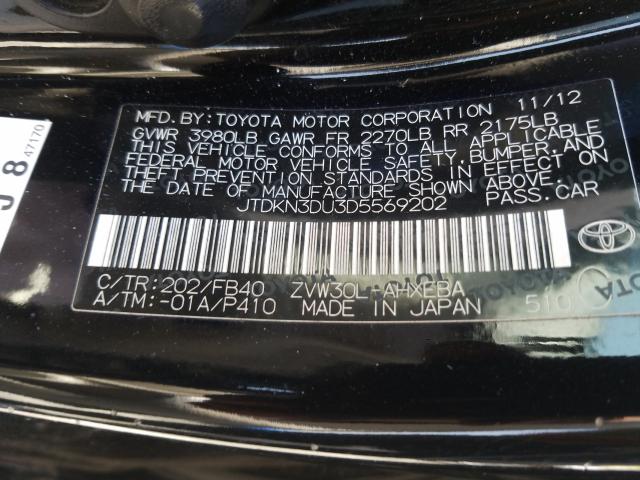 Photo 9 VIN: JTDKN3DU3D5569202 - TOYOTA PRIUS 