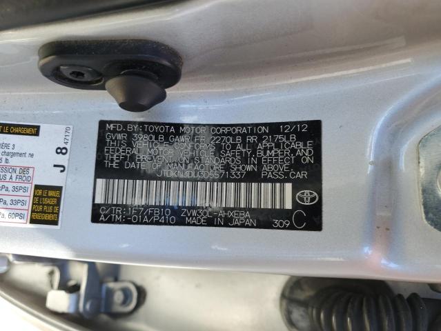 Photo 12 VIN: JTDKN3DU3D5571337 - TOYOTA PRIUS 