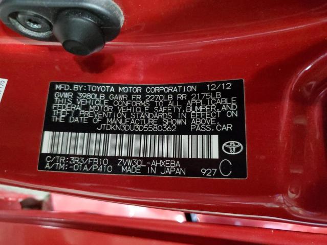 Photo 11 VIN: JTDKN3DU3D5580362 - TOYOTA PRIUS 