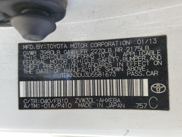 Photo 11 VIN: JTDKN3DU3D5581673 - TOYOTA PRIUS 