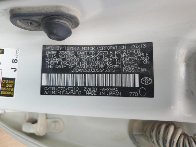 Photo 12 VIN: JTDKN3DU3D5642312 - TOYOTA PRIUS 