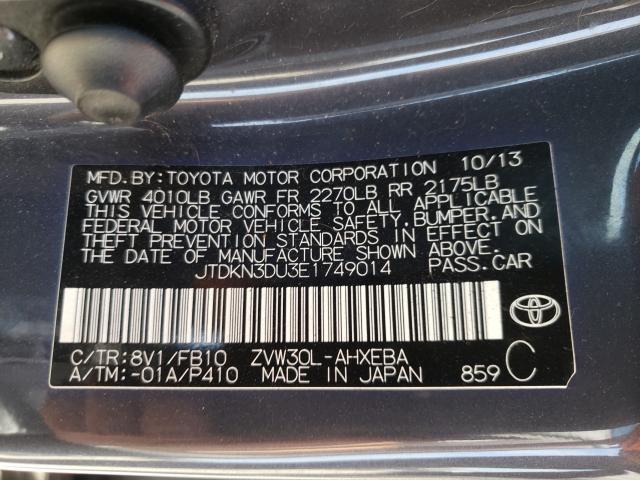 Photo 9 VIN: JTDKN3DU3E1749014 - TOYOTA PRIUS 