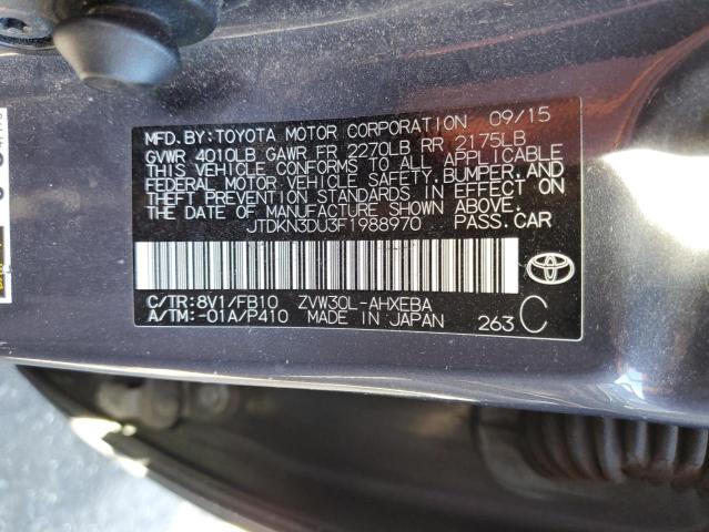 Photo 11 VIN: JTDKN3DU3F1988970 - TOYOTA PRIUS 