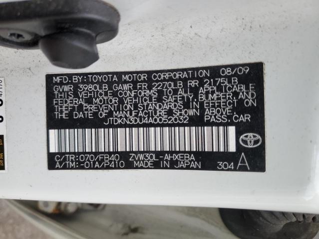 Photo 11 VIN: JTDKN3DU4A0052032 - TOYOTA PRIUS 