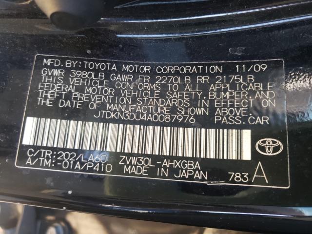 Photo 9 VIN: JTDKN3DU4A0087976 - TOYOTA PRIUS 