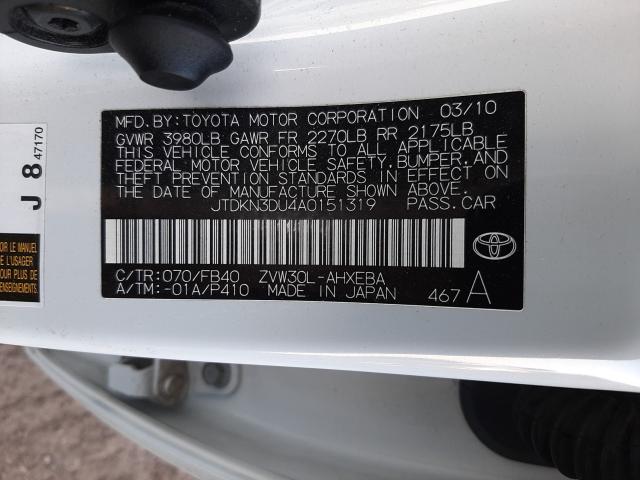 Photo 9 VIN: JTDKN3DU4A0151319 - TOYOTA PRIUS 