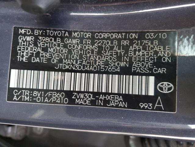 Photo 11 VIN: JTDKN3DU4A0157654 - TOYOTA PRIUS 