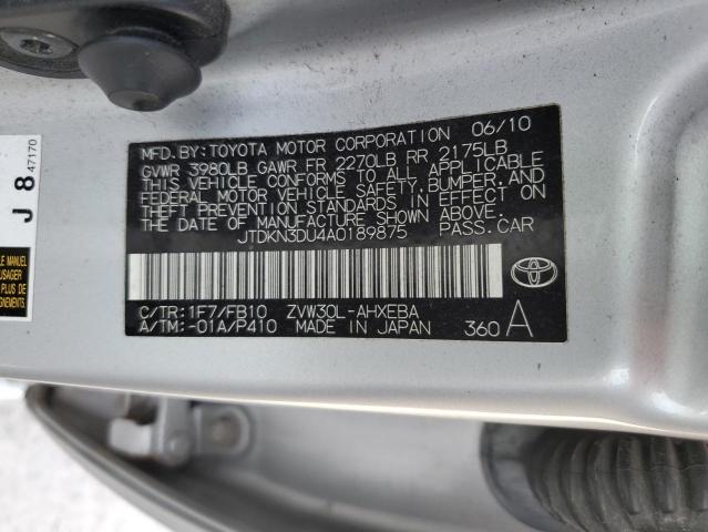 Photo 11 VIN: JTDKN3DU4A0189875 - TOYOTA PRIUS 