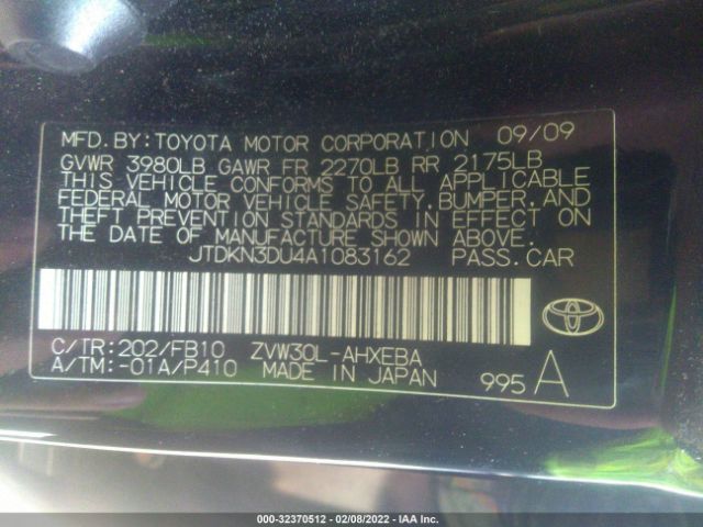 Photo 8 VIN: JTDKN3DU4A1083162 - TOYOTA PRIUS 