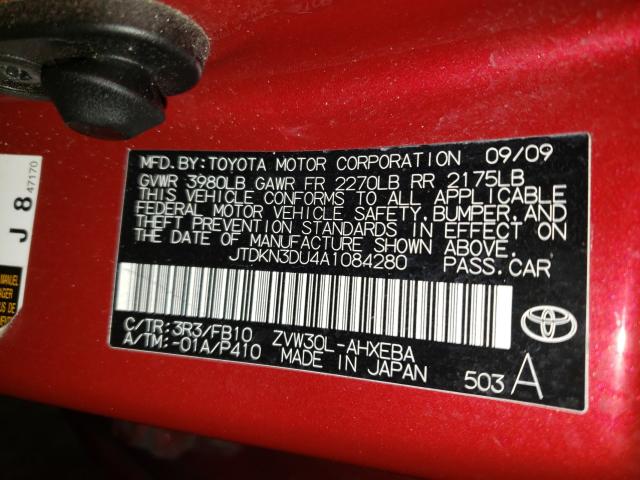 Photo 9 VIN: JTDKN3DU4A1084280 - TOYOTA PRIUS 