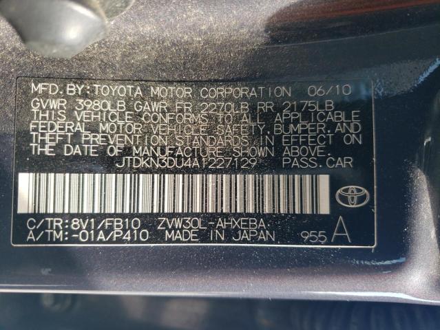 Photo 11 VIN: JTDKN3DU4A1227129 - TOYOTA PRIUS 