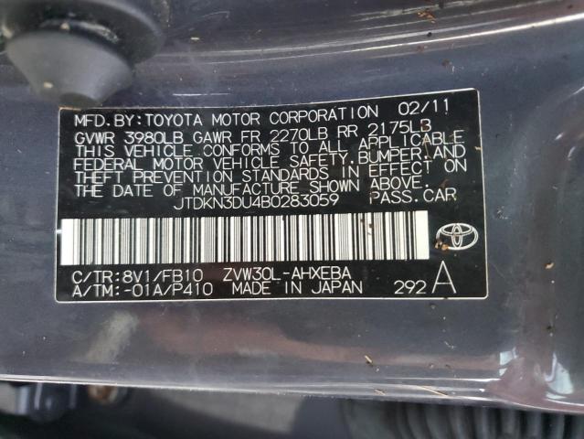 Photo 9 VIN: JTDKN3DU4B0283059 - TOYOTA PRIUS 