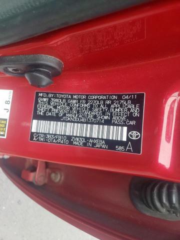 Photo 9 VIN: JTDKN3DU4B1370714 - TOYOTA PRIUS 