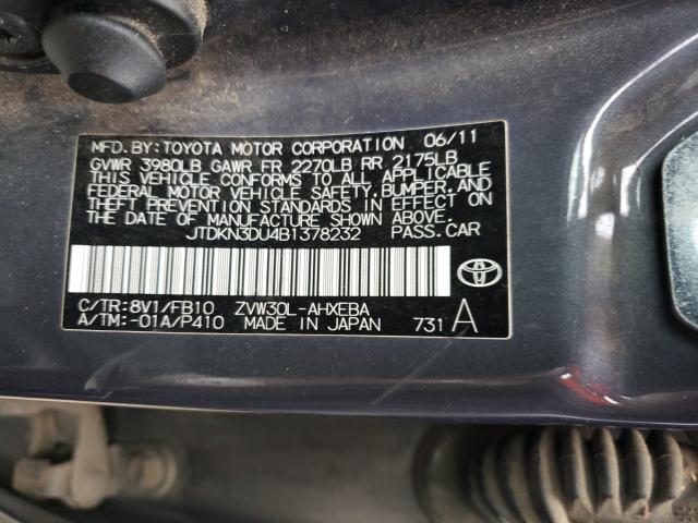 Photo 9 VIN: JTDKN3DU4B1378232 - TOYOTA PRIUS 