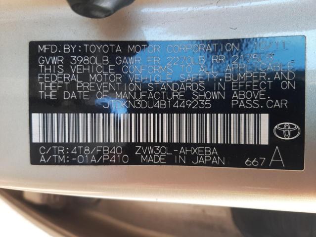 Photo 9 VIN: JTDKN3DU4B1449235 - TOYOTA PRIUS 