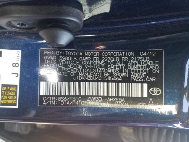 Photo 11 VIN: JTDKN3DU4C1545464 - TOYOTA PRIUS 