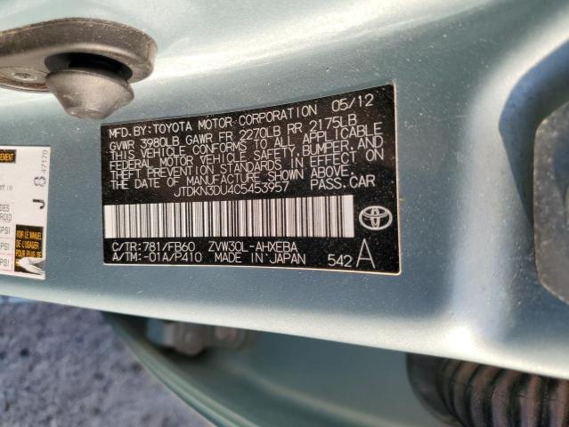 Photo 12 VIN: JTDKN3DU4C5453957 - TOYOTA PRIUS 