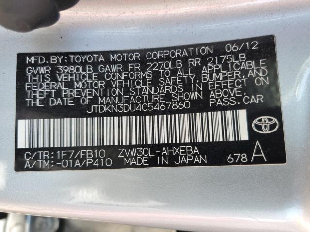 Photo 11 VIN: JTDKN3DU4C5467860 - TOYOTA PRIUS 