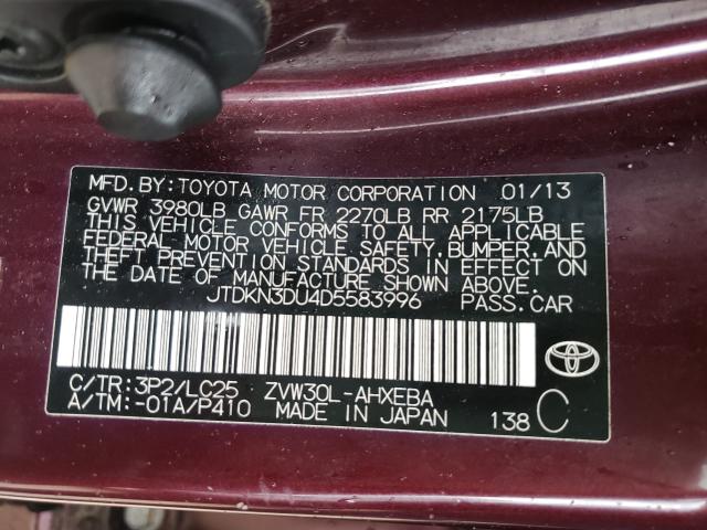 Photo 9 VIN: JTDKN3DU4D5583996 - TOYOTA PRIUS 