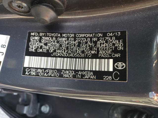 Photo 11 VIN: JTDKN3DU4D5638172 - TOYOTA PRIUS 