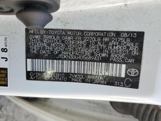 Photo 11 VIN: JTDKN3DU4D5689431 - TOYOTA PRIUS 